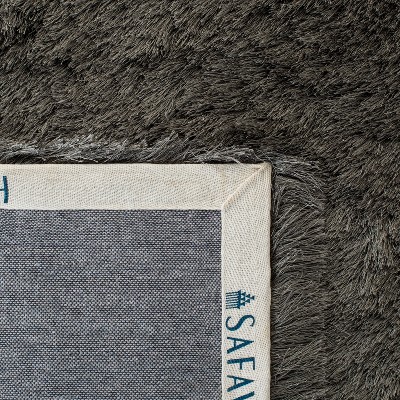Titanium Tufted Synthetic 4' x 6' Handmade Shag Rug