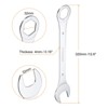 Unique Bargains CR-V Chrome Plated 6-Point Ended Box 15 Degree Offset Open End Metric Thin Combination Wrench - 2 of 4