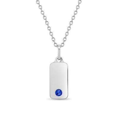Girls' Engravable Square Sterling Silver Necklace - In Season Jewelry
