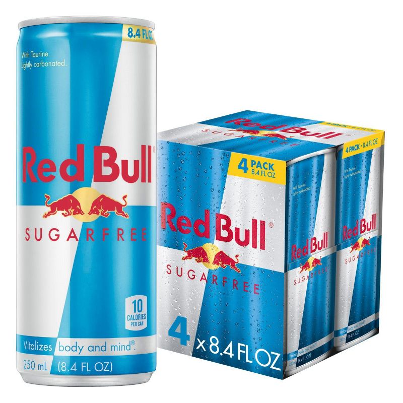 Red Bull Sugar Free Energy Drink - 4pk/8.4 fl oz Cans, 1 of 10