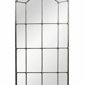 Slickblue Full-Length Cast Iron Mirror 70" H Vintage-Industrial Windowpane Style for Bedroom or Entryway - 1 of 3