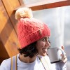Turtle Fur Yak Wool Mara Pom Beanie - Women's Cuffed Soft Breathable Cold Weather Winter Hat, Mint - 2 of 4