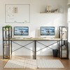 Bestier 47inch Computer Desks with Reversible Bookshelf, Standing Writing Desk for Home Office/Studying/Gaming - 2 of 4