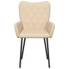 vidaXL Dining Chairs, 2 Pcs, Cream Fabric - 4 of 4