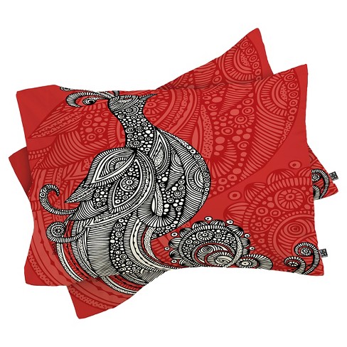 Valentina Ramos The Bird Lightweight Pillowcase Standard Red