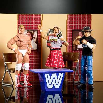 Детские фигурки WWE Elite Collection Piper's Pit Interview Action Figure Set - 3pk — фото 2