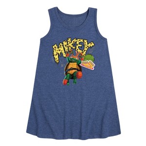 - Teenage Mutant Ninja Turtles - Michelangelo AKA Mikey Graphic Sleeveless Aline Dress - 1 of 3