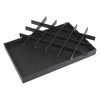 Unique Bargains PU Leather Stackable Black Jewelry Organizer Trays with Removable Dividers Set of 2 - 4 of 4