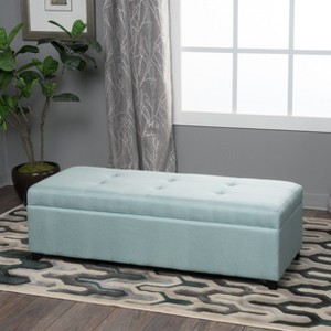 GDFStudio Gannon Contemporary Upholstered Tufted Storage Ottoman Bench - 1 of 4