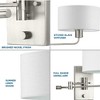 Progress Lighting Carrick 1-Light Wall Sconce, Brushed Nickel, Summer Linen Shade - 3 of 4