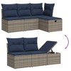 vidaXL 6 Piece Patio Sofa Set with Cushions Poly Rattan - 3 of 4