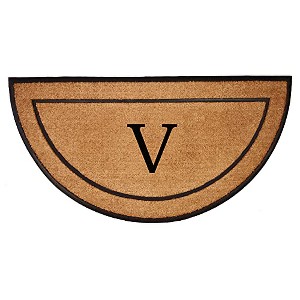 Calloway Mills 106573672V The General Monogram Doormat, 24" x 36", Letter V - 1 of 2