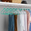 VECELO 30/50/60/100 pk Velvet Clothes Hangers Non Slip & Space-Saving Clothes Hangers with Finger Clips & Tie Rack 9 Color - 2 of 4