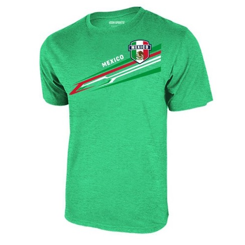 Unisex Mexico National Soccer Team Green White Red Sports Jersey Active  Tshirt