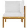 vidaXL 2-seater Patio Bench with Cushion, Solid Acacia Wood - 4 of 4