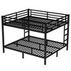 TIRAMISUBEST Metal Queen Over Queen/California king over California king Bunk Bed for Teens,Space-Saving Bunk Bedframe with Ladder and Guardrail - 4 of 4