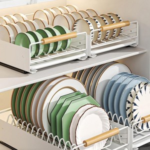 Pull Out Cabinet Organizer, Slide Out Shelves with Adhesive Nano Sliding Cabinet Drawers Slide Out Shelves for Kitchen - 1 of 4