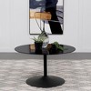 Coaster Home Furnishings Ganso Round Metal Coffee Table with Tempered Glass Top Black - 4 of 4