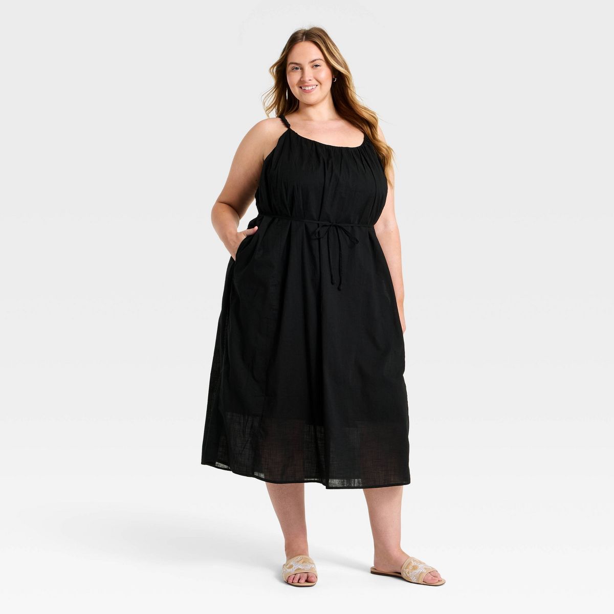 Women's Beaded Tie-Waist Maxi Dress - A New Day™ - thumbnail 6