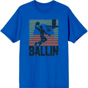 Ballin Slam Dunk Adult Crew Neck Short Sleeve Tee - 1 of 2