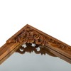 Lirago Arch Solid Wood Mirror Ornate Mirror Wall Mirror Retro Mirror with Carved Frame 64*21 Brown - 4 of 4