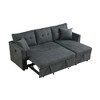 L-Shaped Reversible Sectional Sofa Bed with Pull-Out Sleeper & USB - 3 of 3