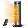 Dreo 1500W Solaris Plus Portable Oscillating Ceramic Space Heater for Home with Remote and Thermostat 12H Timer Silver: Indoor Heater for Bedroom - 2 of 4