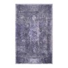 NAYSAYE Washable Rug 5' x 8' Soft Low Pile Area Rug Non Slip Machine Washable Indoor Carpet for Living Room Bedroom, Dark Gray - 2 of 4