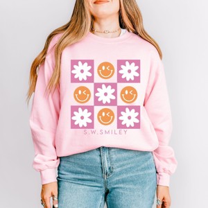 Simply Sage Market S.W.Smiley Retro Smiley Face Sweatshirt - 1 of 4