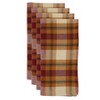 Saro Lifestyle Plaid Napkin, 20" Square, Rust (Set of 4) - 3 of 4