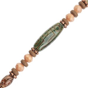 Crystal Lane DIY Glass Glass Agate Metal Clay Naturals Mix 7" Designer Bead Strand - 1 of 4