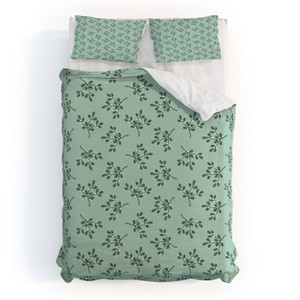 Deny Designs Full/Queen Little Arrow Design Mistletoe Mint Duvet Cover and Pillow Sham Green - 1 of 4