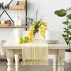 Design Imports  Center Stripe, Fringed Table Runner, Deep Yellow, 14X72" - 3 of 4