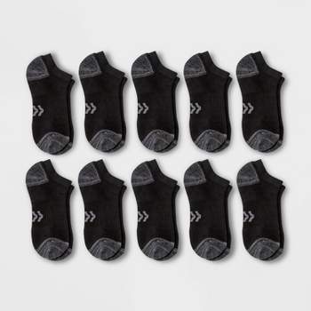 Women's Cushioned 10+1 Bonus Pack No Show Athletic Socks - All In Motion™ Black 4-10