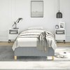 vidaXL Twin XL Bed Frame, Fabric Upholstered Platform Bed Frame, Light Gray, No Mattress - 3 of 4