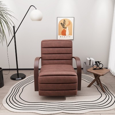 Mlmh & Kngwa 30.7"W Swivel Accent Chair,Modern Upholstered Club Chair with Wood Armrests