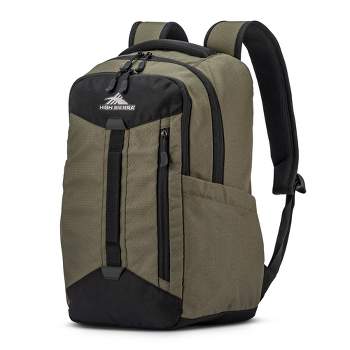 High Sierra Everyday Reflective Accent Backpack with Tablet Sleeve, Adjustable Shoulder Straps, and Comfort Mesh Back, Olive Green