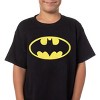 Seven Times Six DC Comics Batman T-Shirt Boys' Bat Symbol Logo Design Tee Black - 2 of 4