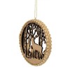 Northlight 2-D Reindeer Family Silhouette Christmas Ornament Disc - 4.5" - Brown - 2 of 4