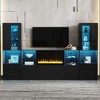 NicBex TV Stand Electric Fireplace TV Stand Modern Entertainment Center with 2 Cabinets for TVs up to 78" for Living Room, Bedroom - 2 of 4