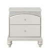 Gulches Transitional 2 Drawer Nightstand Platinum Finish, Felt Lined Top Drawer, Safety Stops for Bedside Essentials - 4 of 4