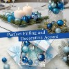 Aoibox 100pcs Shatterproof Christmas Ball Ornament Set Blue Silver Assorted Glitter Matte Spiral Snowflake for Tree Wreath Decor 1.2in 1.6in 2.4in - 4 of 4