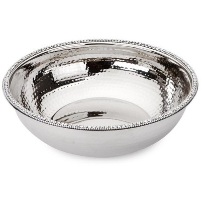 Classic Touch Stainless Steel Bowl w Stones