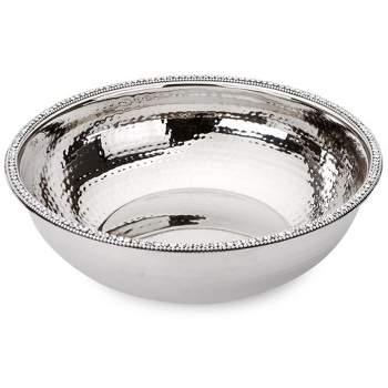 Classic Touch Stainless Steel Bowl with Stones