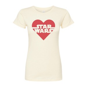 Women's - Star Wars - Valentine Heart Logo Fitted Graphic T-Shirt - 1 of 3