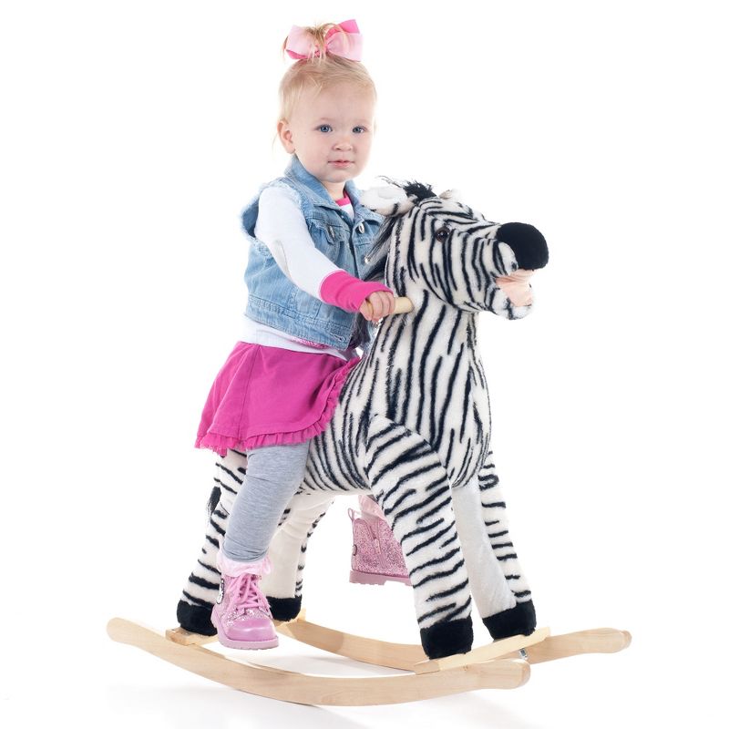 Toy Time Kids' Zebra Plush Rocking Animal Toy, 2 of 4