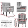 Okak Chenille/Teddy Fabric Arm Accent Chair for Bedroom,Comfy Lounge Chair for Living Room,Apartment - 4 of 4