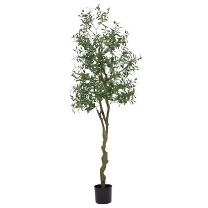 Artificial Olive Tree – Realistic Faux Potted Plant with Lifelike Leaves & Fruits for Indoor/Outdoor Home/Office Decor - 1 of 4