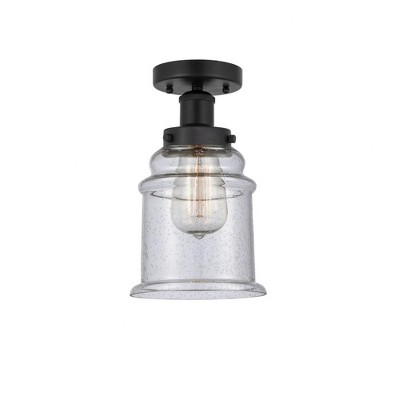 Canton - 1 Light Semi-Flush Mount In Industrial Style-11 Inches Tall and 6 Inches Wide