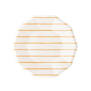 Daydream Society - Clementine Frenchie Striped Small Plates - Pack of 8 Paper Plates - 1 of 4